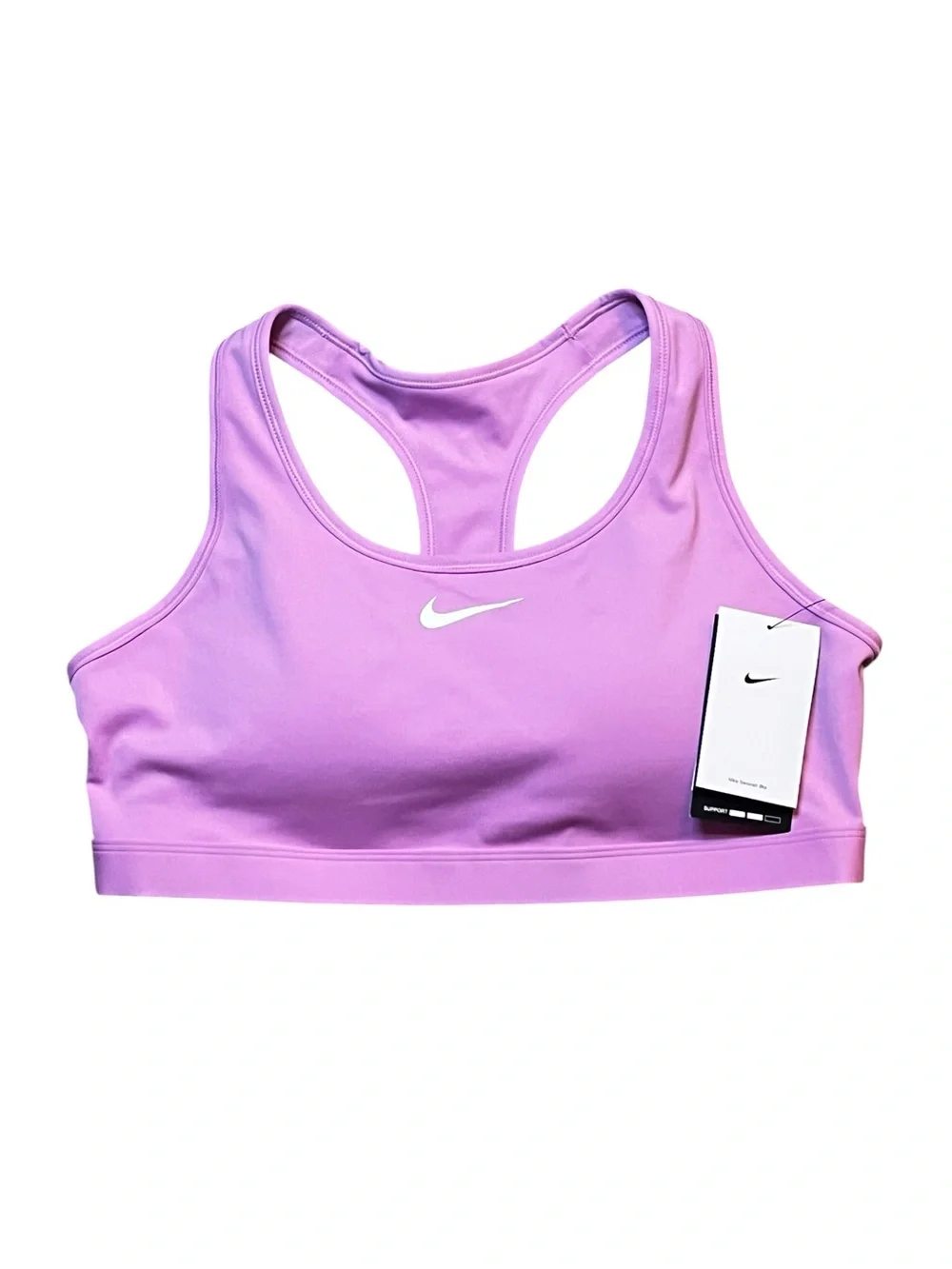 Nike Women’s XL Swoosh Med Support Padded Racerback Sports Bra Light Magenta